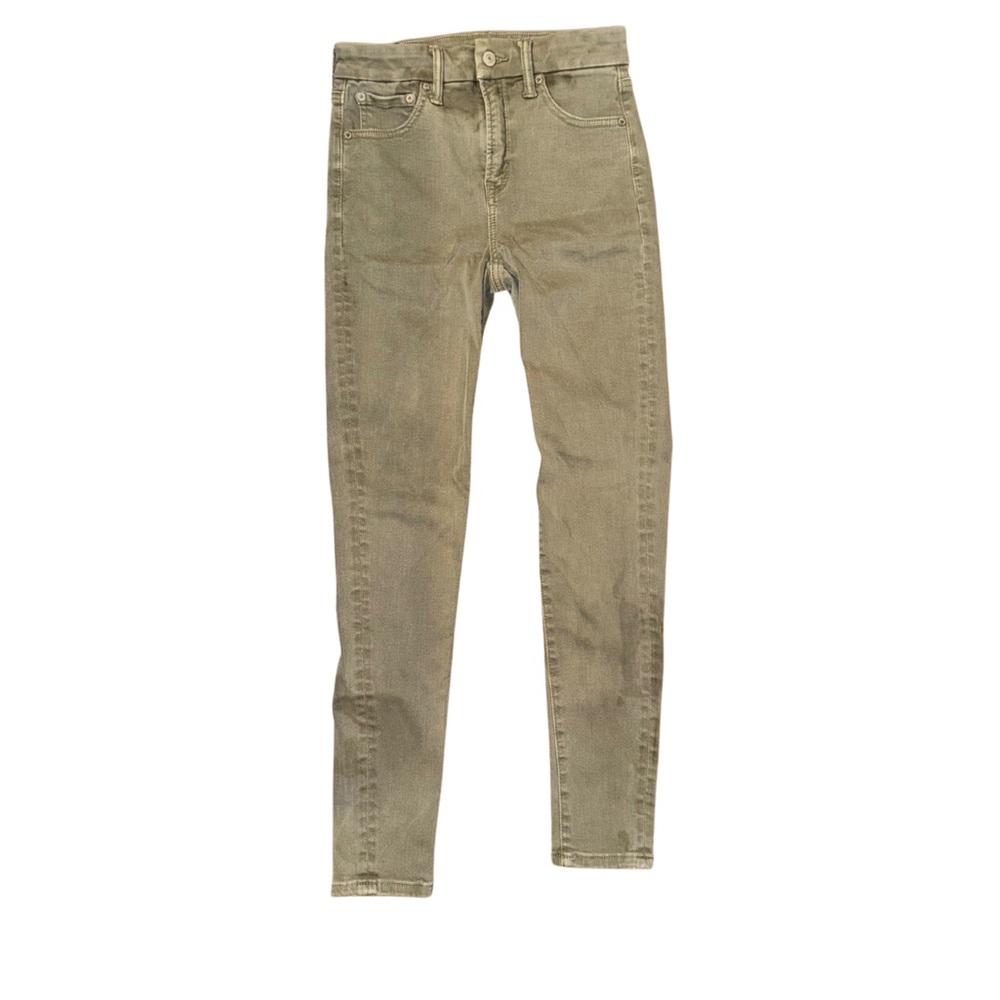 American Eagle Next Level Premium Super Stretch Skinny Jeans Green Size 2 Short